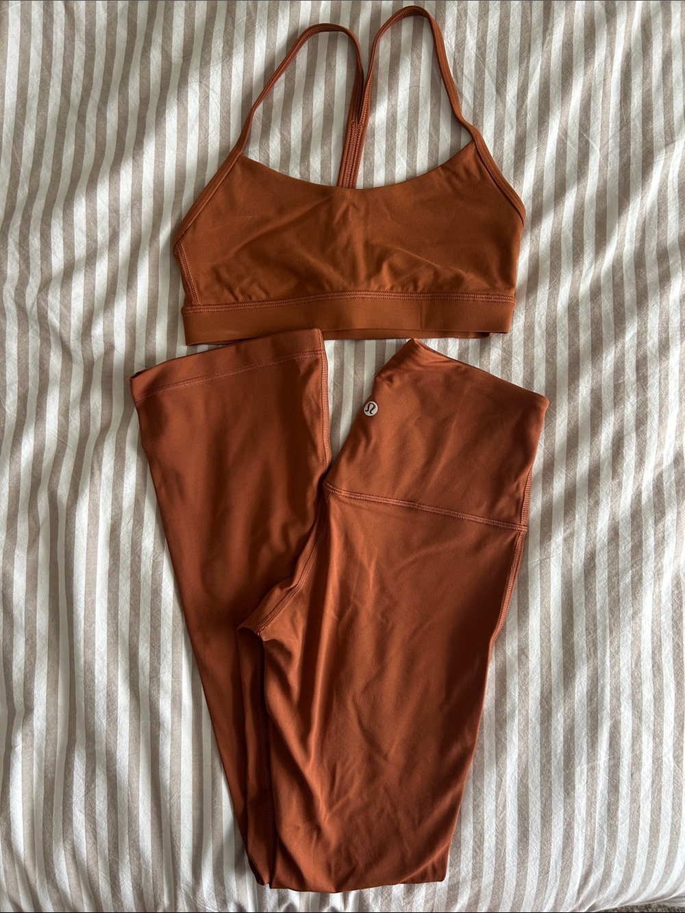 Lululemon brownish burnt orange set